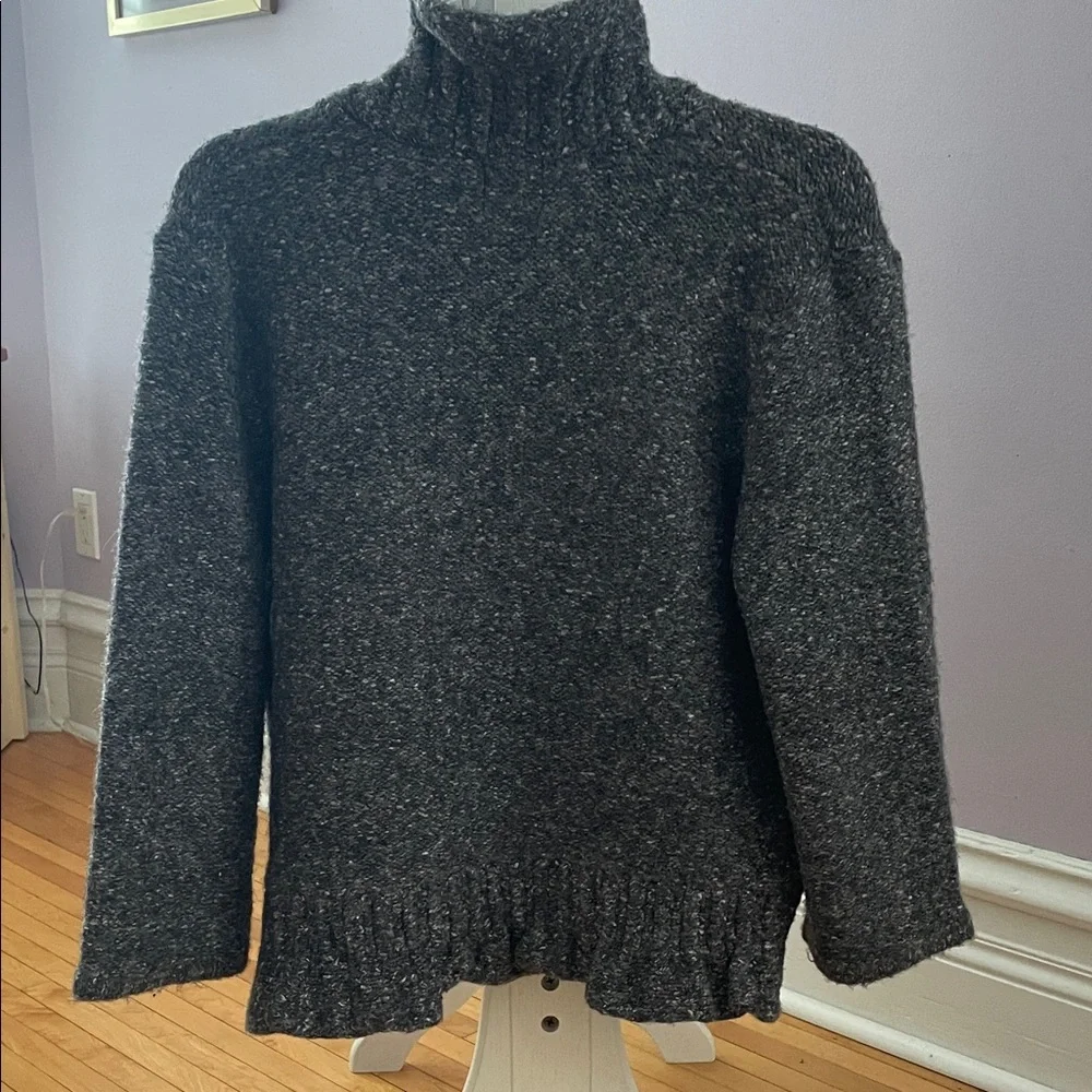 Ruby Rd. Charcoal Ruffled Cardigan - Picture 3 of 5